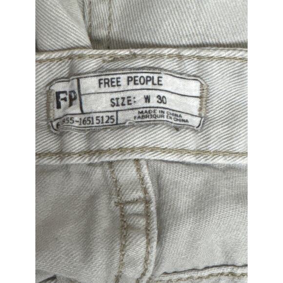 Free People Denim Jean Shorts Cut Offs Womens 30 Gray Raw Hem Festival Summer - Picture 6 of 8